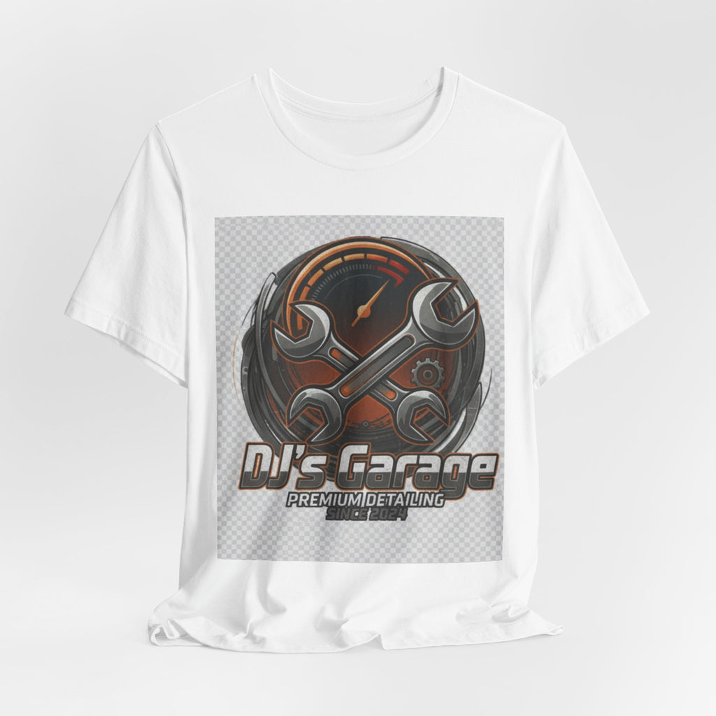 DJ's Garage Wrench & Speedometer Tee for car enthusiasts — Est. 2024 Printify
