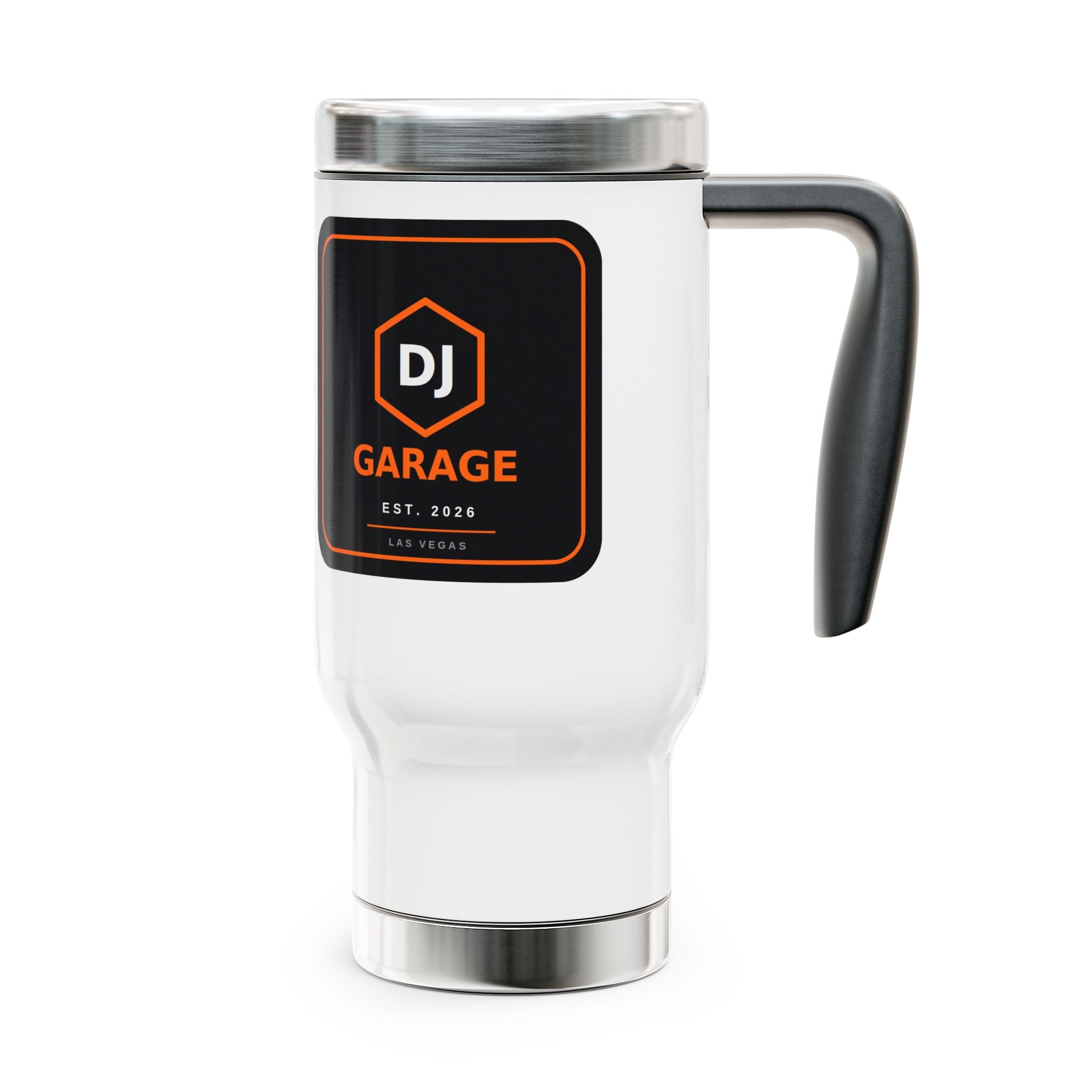 Garage Logo Travel Mug – 14oz Stainless Steel Insulated Tumbler with Handle