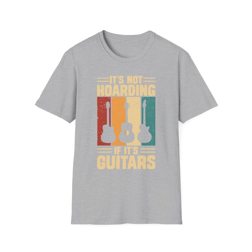 Guitar Lover T-Shirt — "It's Not Hoarding If It's Guitars" Vintage Music Tee Printify