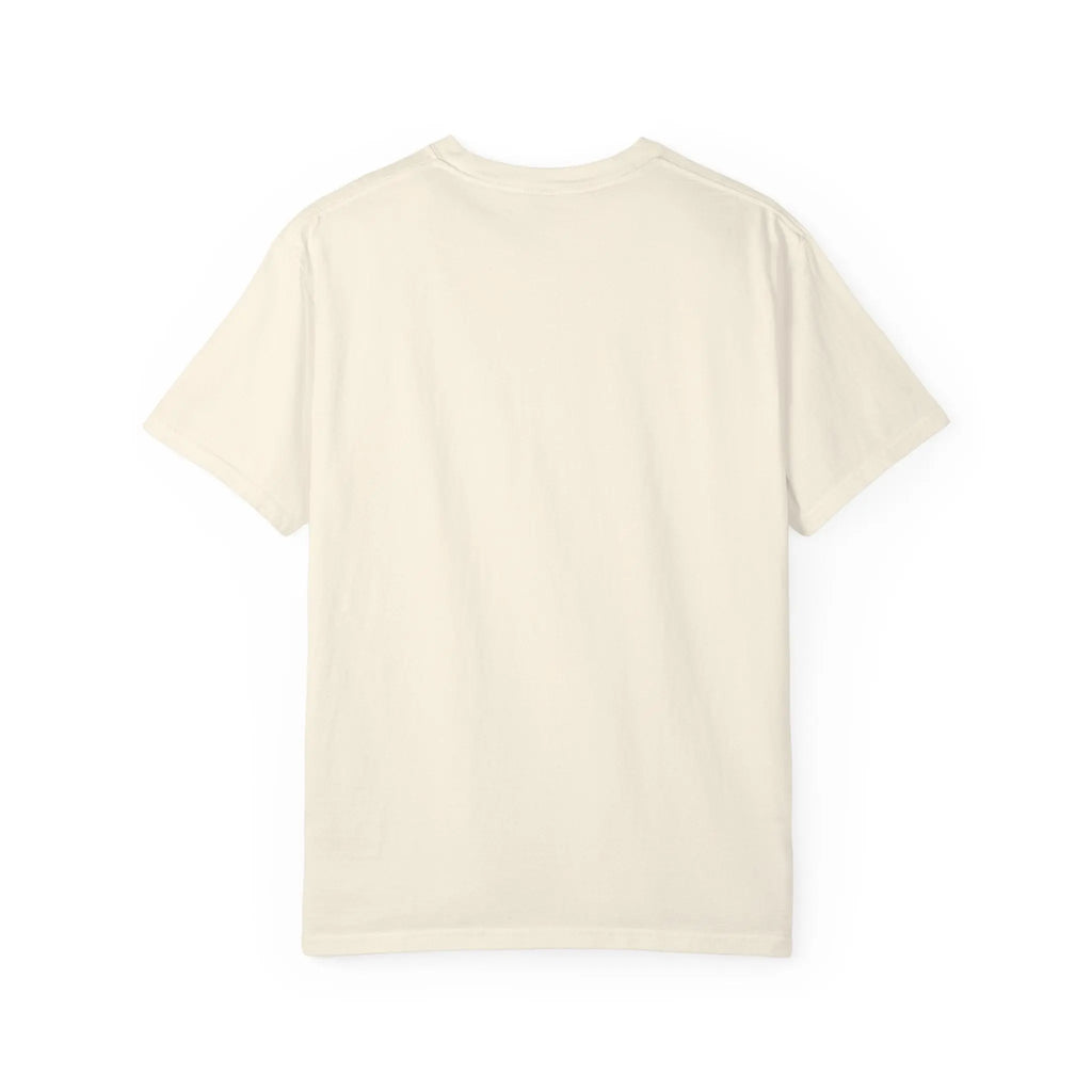 Da Vinci's Vitruvian Man with a Guitar T-Shirt — Classic White Garment-Dyed Tee Printify