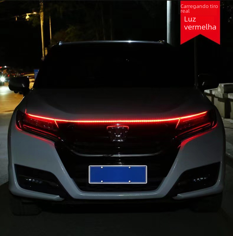 Car Start Scan LED Daytime Running Lights with Hood Decor