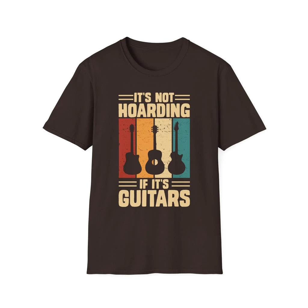 Guitar Lover T-Shirt — "It's Not Hoarding If It's Guitars" Vintage Music Tee Printify
