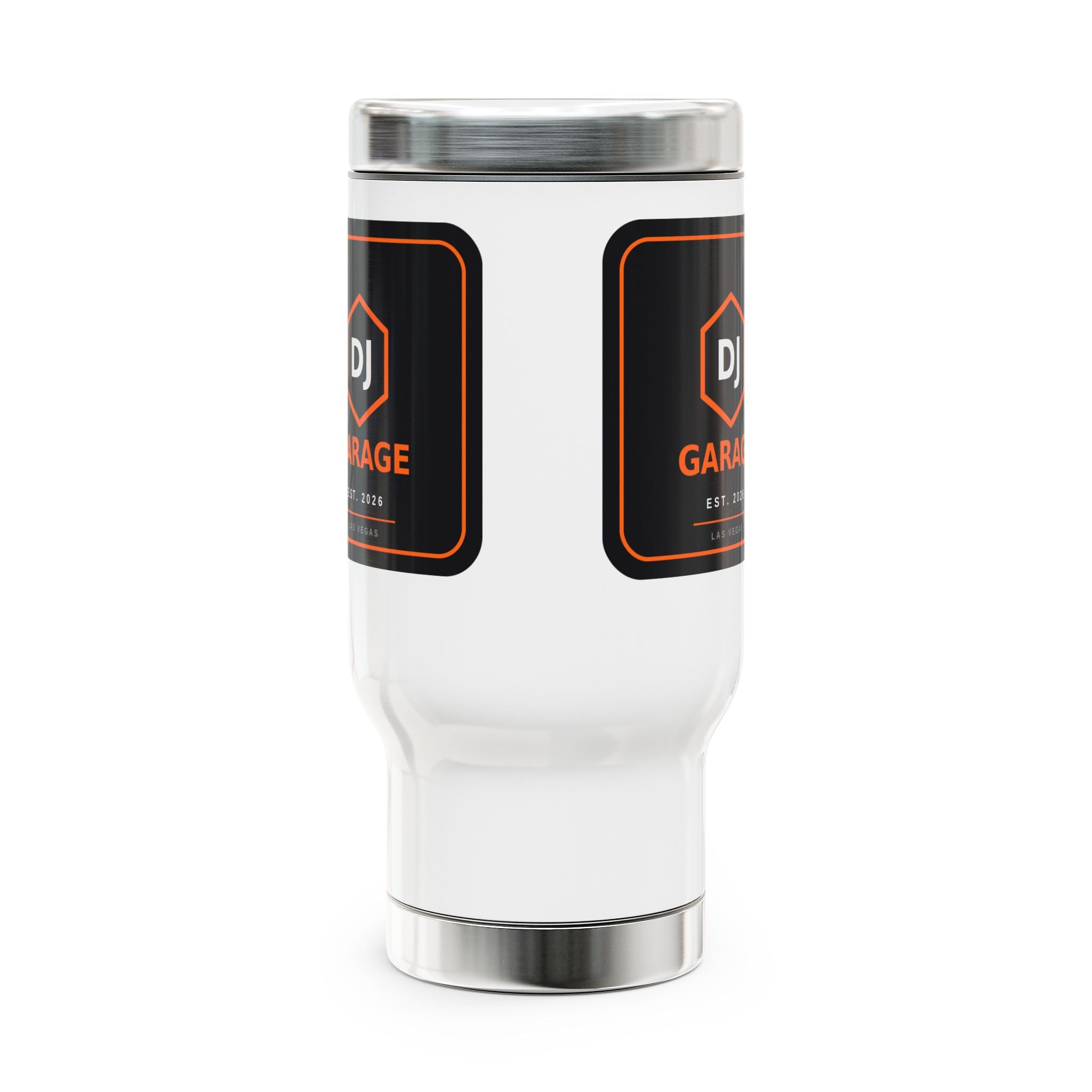 Garage Logo Travel Mug – 14oz Stainless Steel Insulated Tumbler with Handle