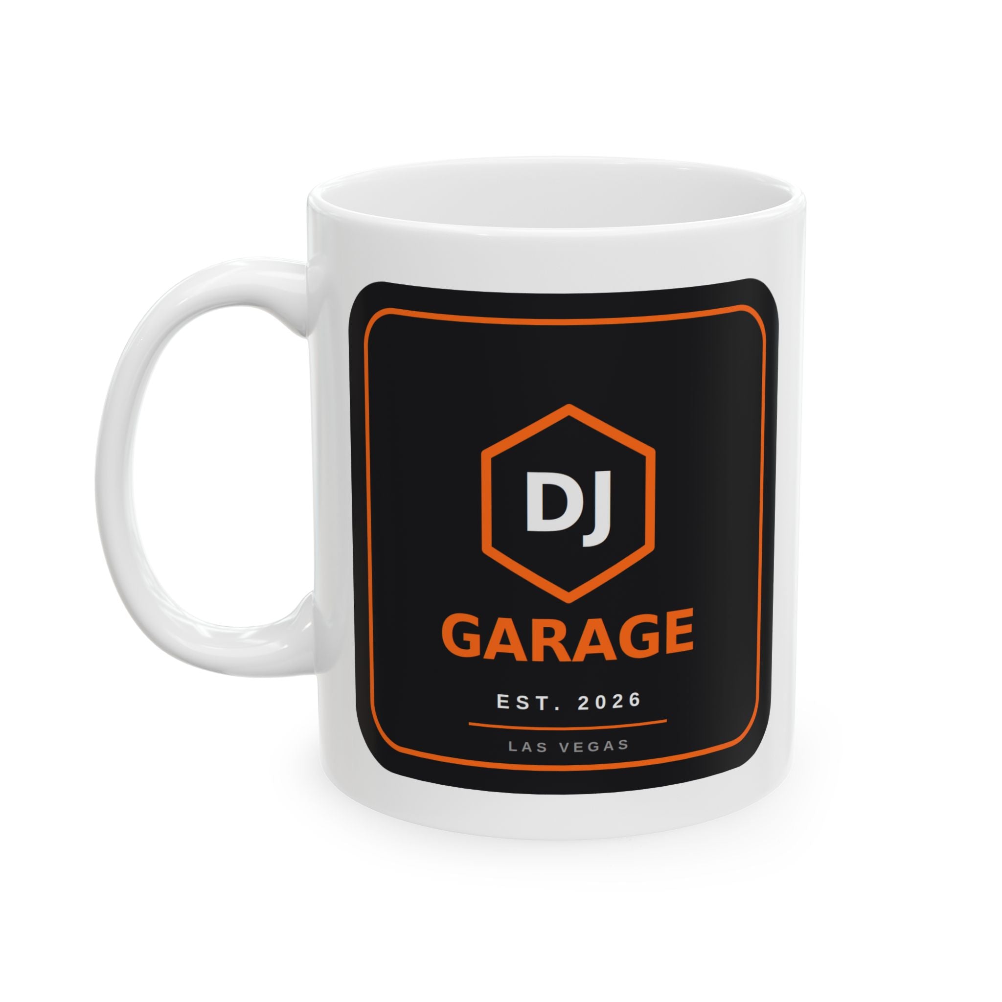 Ceramic Mug — Vintage Black & Orange 'Garage' Logo Coffee Mug (11oz/15oz)
