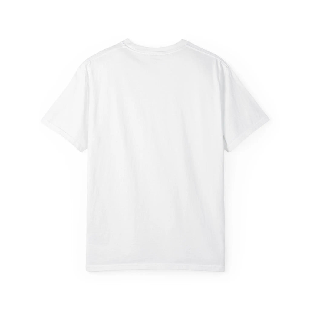 Da Vinci's Vitruvian Man with a Guitar T-Shirt — Classic White Garment-Dyed Tee Printify