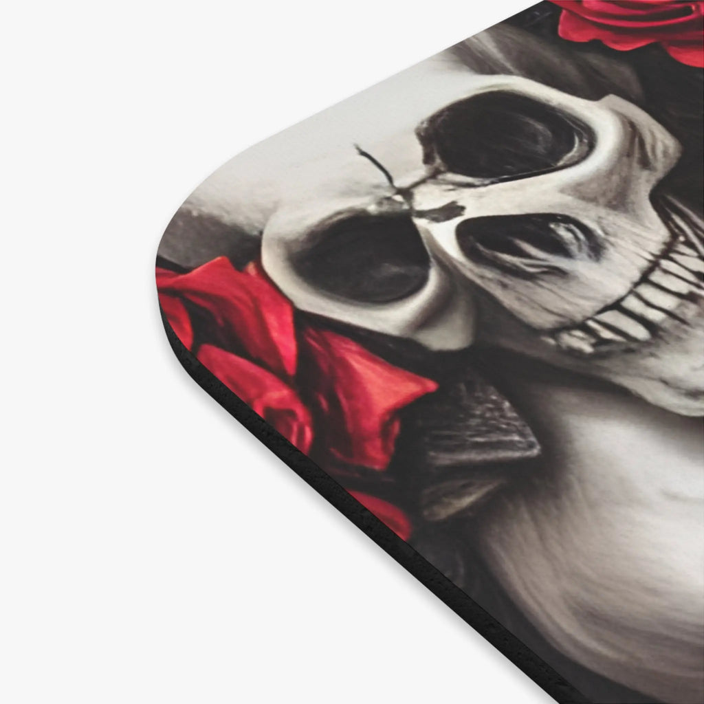 Skull and Rose Mouse Pad (Rectangle) Printify