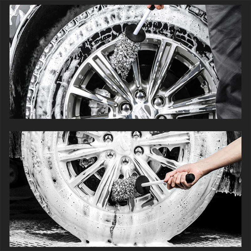 Car Alloy Wheel Cleaning Brush Tool Tire Washing Clean Soft Bristle Cleaner US